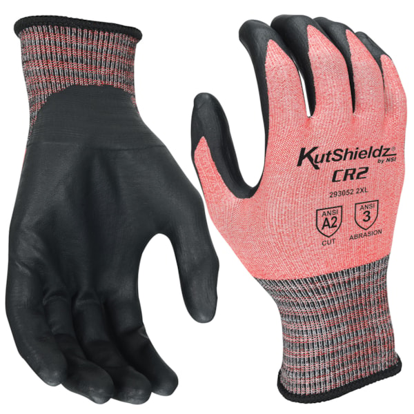 Touchscreen Polyurethane Palm Coated HPPE Blend Level A2 Cut Resistant Gloves