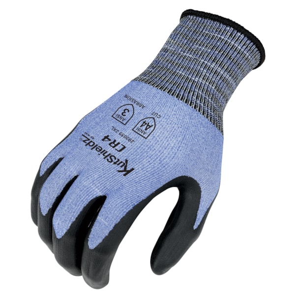 Touchscreen PPU Palm Coated HPPE/Metal Blend Level A4 Cut Resistant Gloves