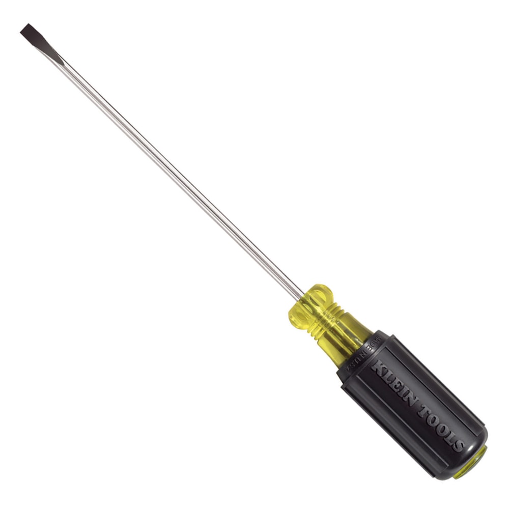 Cushion Grip Round Shank Screwdriver – 3/16" x 6" Straight Cabinet Tip