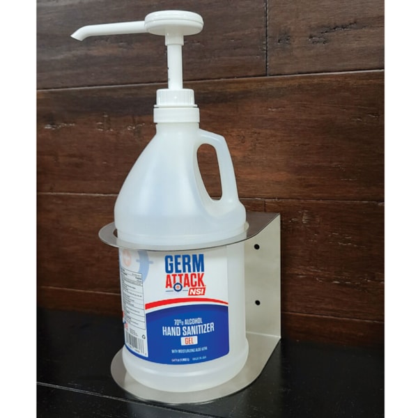 Stainless Steel Wall Mount Stand For 64 oz. Sanitizer