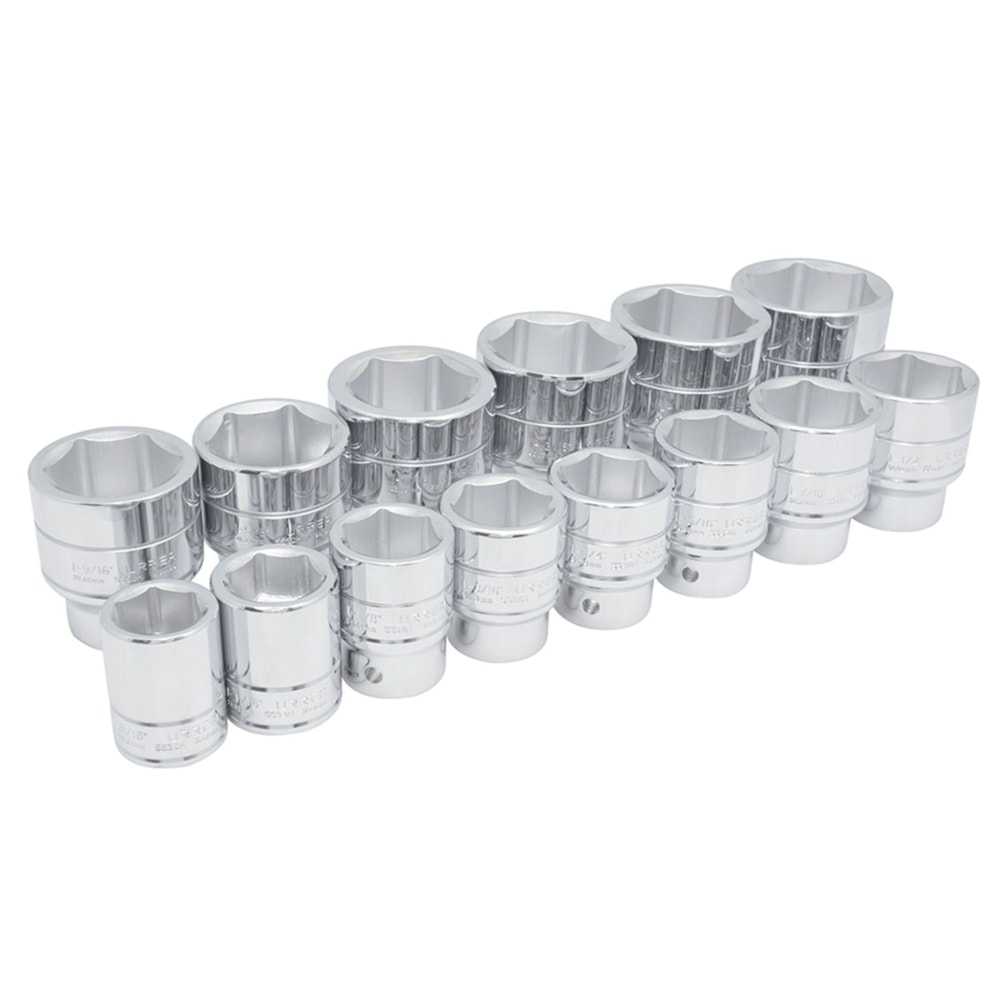 3/4" Drive 6-Point Short 14-Piece Chrome Socket Set 