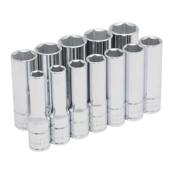 3/8" Drive 6-Point Deep 12-Piece Metric Socket Set