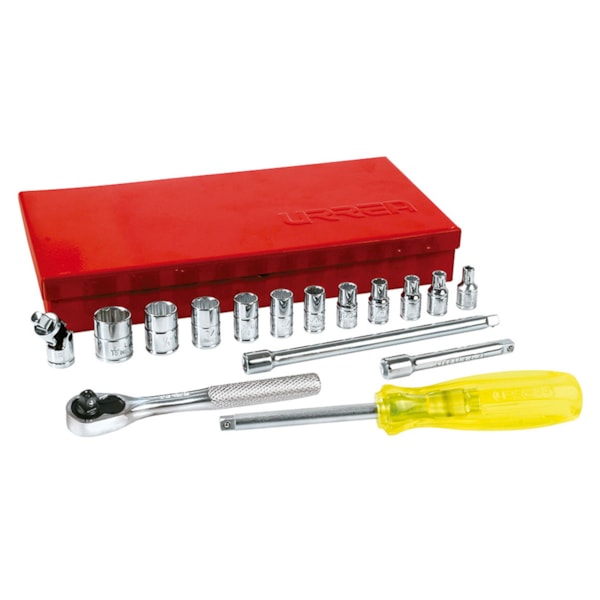 1/4" Drive 17-Piece Socket Set With Accessories 