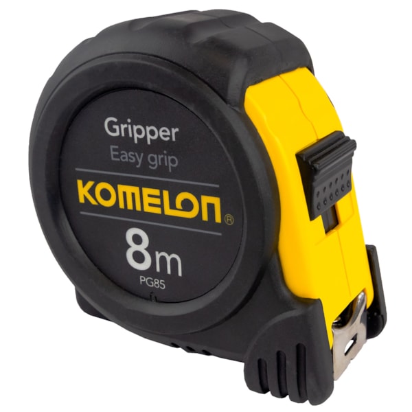 8m x 25mm Gripper™ Yellow Case & Black Jacket Metric Tape Measure