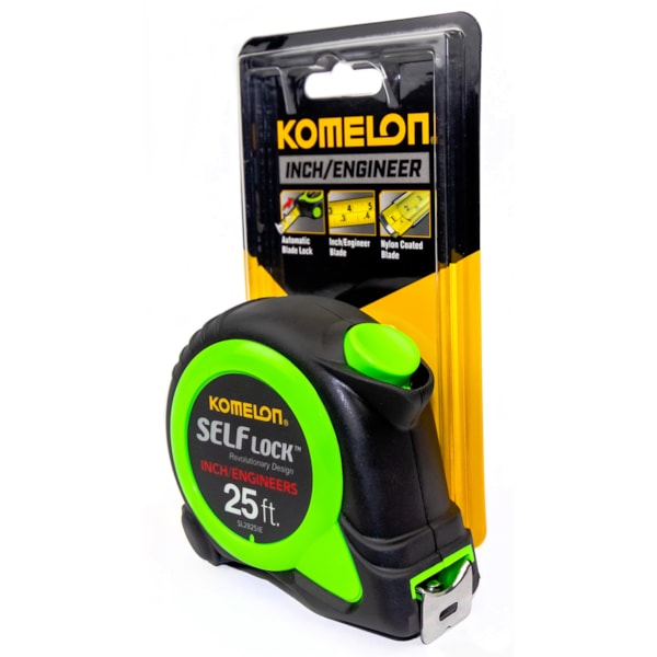 25' x 1" Green Self Lock™ Inch & Engineer Tape Measure