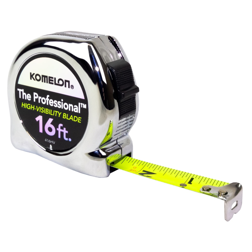 16' x 3/4" The Professional™ Chrome Case & Hi-Vis Blade Tape Measure
