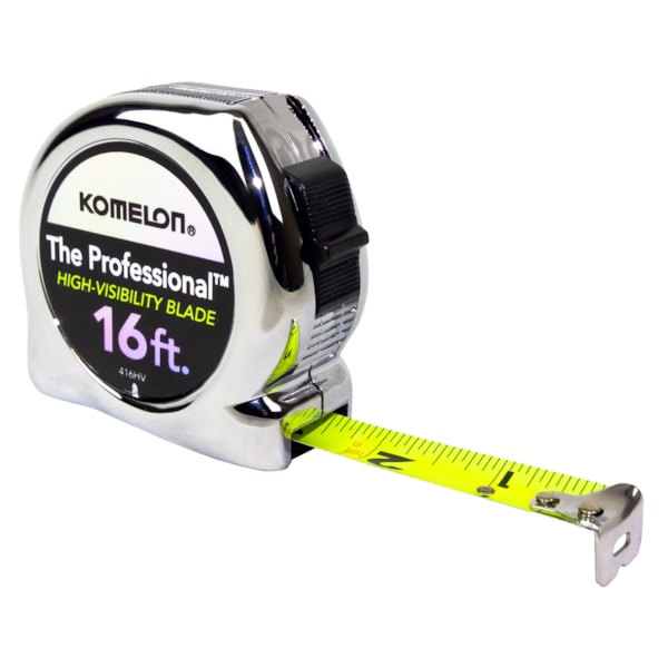 16' x 3/4" The Professional™ Chrome Case & Hi-Vis Blade Tape Measure