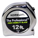 12' x 5/8" The Professional™ Chrome Case & Hi-Vis Blade Tape Measure thumbnail 2