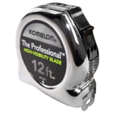 12' x 5/8" The Professional™ Chrome Case & Hi-Vis Blade Tape Measure thumbnail 3