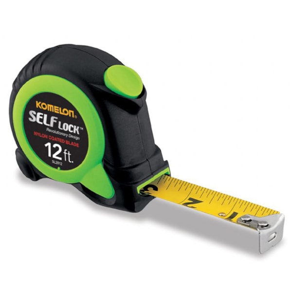 12' Self Lock Measure Tape, Nylon Coated