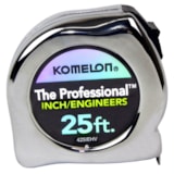 25' x 1" The Professional™ Chrome Case & Hi-Vis Inch & Engineer Blade Tape Measure thumbnail 2