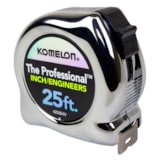 25' x 1" The Professional™ Chrome Case & Hi-Vis Inch & Engineer Blade Tape Measure thumbnail 3