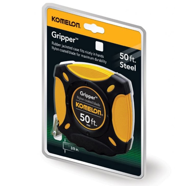 50' x 3/8" Gripper™ Closed Case Steel Long Tape Measure