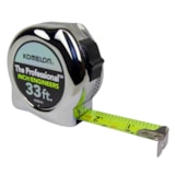 33' x 1" The Professional™ Chrome Case & Hi-Vis Inch & Engineer Blade Tape Measure thumbnail 1