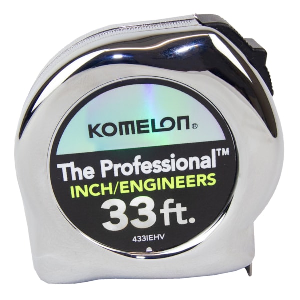 33' x 1" The Professional™ Chrome Case & Hi-Vis Inch & Engineer Blade Tape Measure