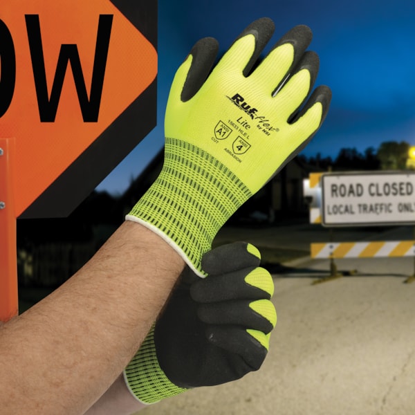 Hi-Vis Latex Palm Coated String Knit Gloves