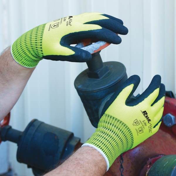 Hi-Vis Latex Palm Coated String Knit Gloves