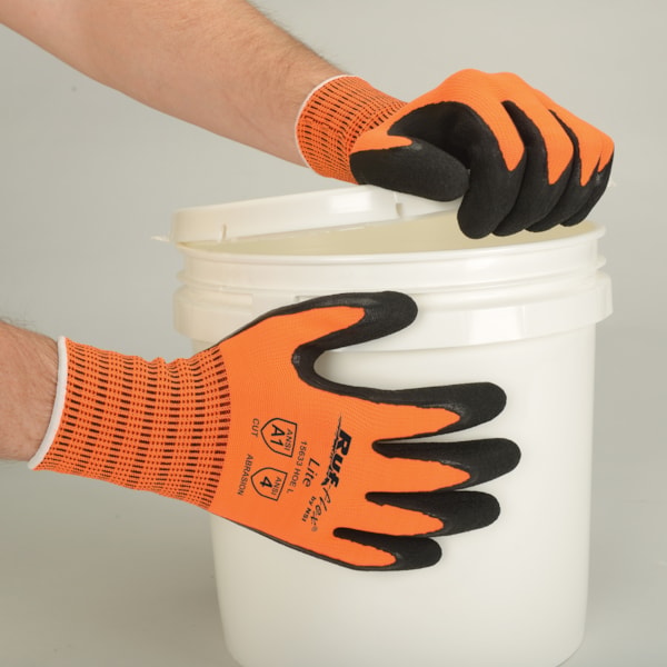 Hi-Vis Latex Palm Coated String Knit Gloves