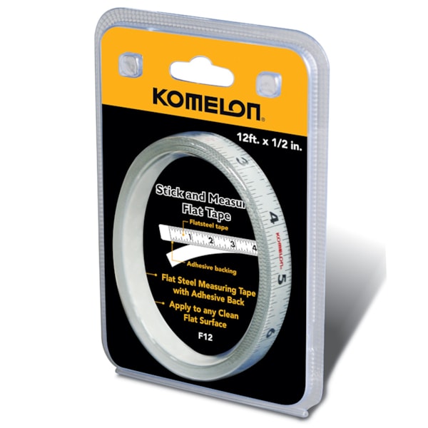 12' x 1/2" Self-Adhesive Stick & Measure Flat Tape