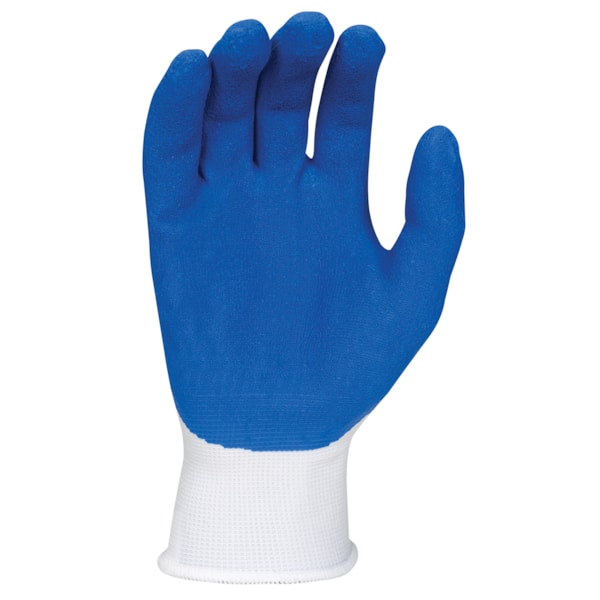 Blue Latex Palm Coated Nylon String Knit Gloves