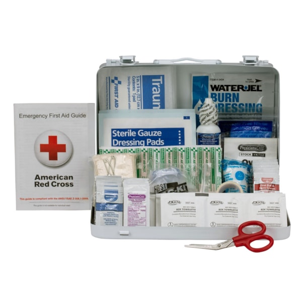 25-Person Bulk Metal First Aid Kit, ANSI Compliant