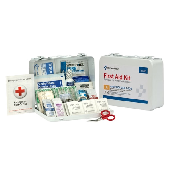 25-Person Bulk Metal First Aid Kit, ANSI Compliant
