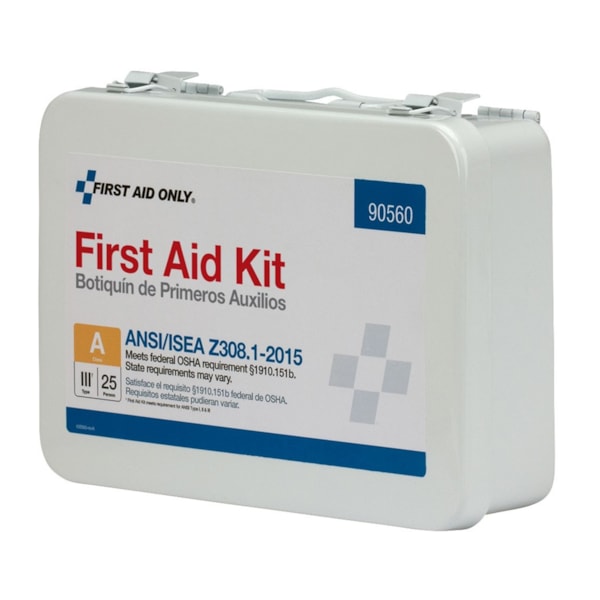 25-Person Bulk Metal First Aid Kit, ANSI Compliant