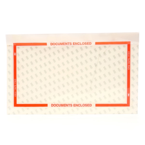 Scotch® Pouch Tape Sheets 832 Clear, 6 in x 10 in, 25 sheets per pad 160 pads per case