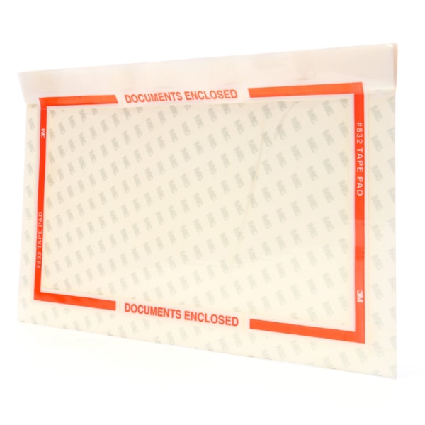 Scotch® Pouch Tape Sheets 832 Clear, 6 in x 10 in, 25 sheets per pad 160 pads per case