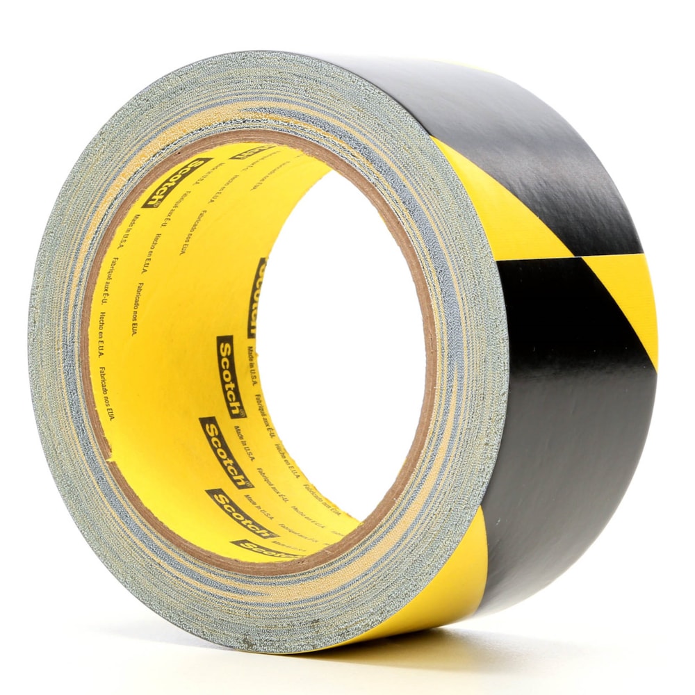 Safety Stripe Tape 5702 Black/Yellow, 2 in x 36 yd 5.4 mil, 24 Individually Wrapped Conveniently Packaged