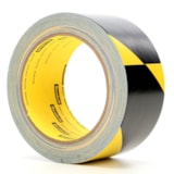 Safety Stripe Tape 5702 Black/Yellow, 2 in x 36 yd 5.4 mil, 24 Individually Wrapped Conveniently Packaged thumbnail 1