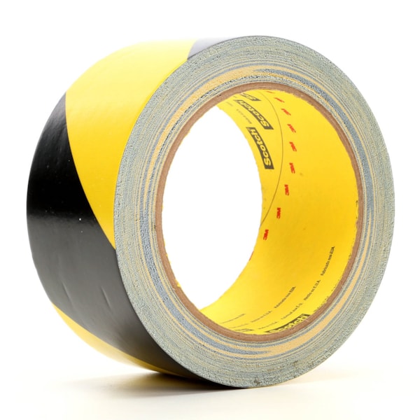 Safety Stripe Tape 5702 Black/Yellow, 2 in x 36 yd 5.4 mil, 24 Individually Wrapped Conveniently Packaged