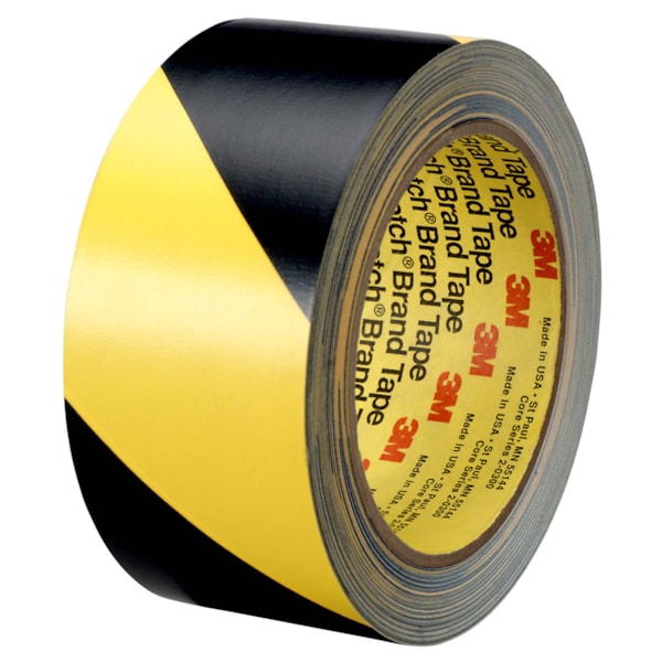 Safety Stripe Tape 5702 Black/Yellow, 2 in x 36 yd 5.4 mil, 24 Individually Wrapped Conveniently Packaged