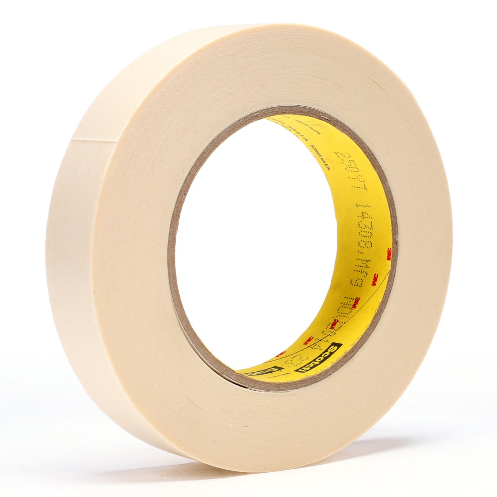 Scotch® Flatback Masking Tape 250 Tan, 1 in x 60 yd 6.0 mil, 6 per box 6 boxes per case Bulk