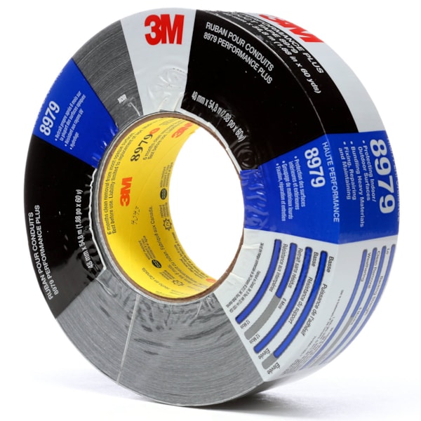 Performance Plus Duct Tape 8979 Black, 48 mm x 54.8 m 12.1 mil, 24 per case, Conveniently Packaged