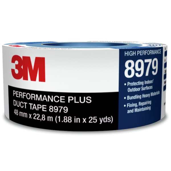 Performance Plus Duct Tape 8979 Black, 48 mm x 54.8 m 12.1 mil, 24 per case, Conveniently Packaged