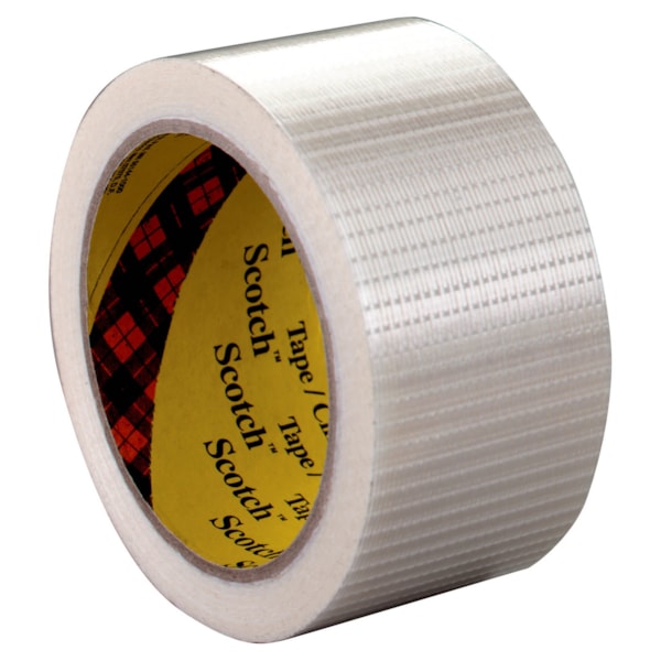 Scotch® Bi-Directional Filament Tape 8959 Transparent, 50 mm x 50 m, 18 individually wrapped rolls per case Conveniently Packaged