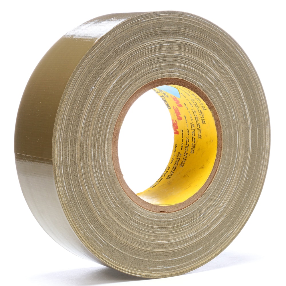 Scotch® Polyethylene Coated Cloth Tape 390 Olive, 48 mm x 54.8 m 11.7 mil, 24 per case Bulk