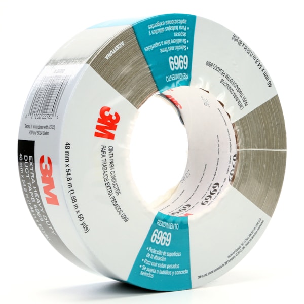 Extra Heavy Duty Duct Tape 6969 Olive, 48 mm x 54.8 m 10.7 mil, 24 individuallly wrapped rolls per case, Conveniently Packaged