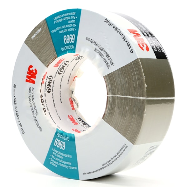 Extra Heavy Duty Duct Tape 6969 Olive, 48 mm x 54.8 m 10.7 mil, 24 individuallly wrapped rolls per case, Conveniently Packaged