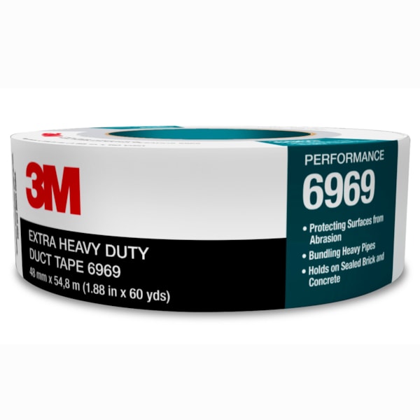 Extra Heavy Duty Duct Tape 6969 Olive, 48 mm x 54.8 m 10.7 mil, 24 individuallly wrapped rolls per case, Conveniently Packaged