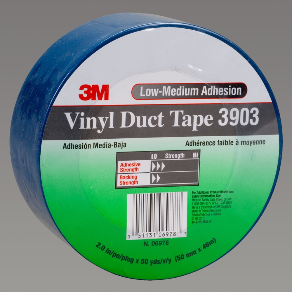 Vinyl Duct Tape 3903 Blue, 2 in x 50 yd 6.5 mil, 24 per case Individually Wrapped