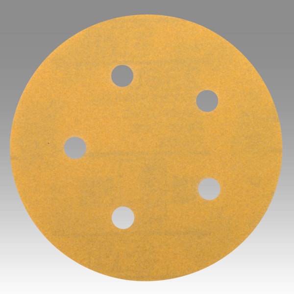 Hookit™ Gold Film D/F Disc 255L, 01064, 5 in x NH 5 Holes P150, 100 discs per box 4 boxes per case