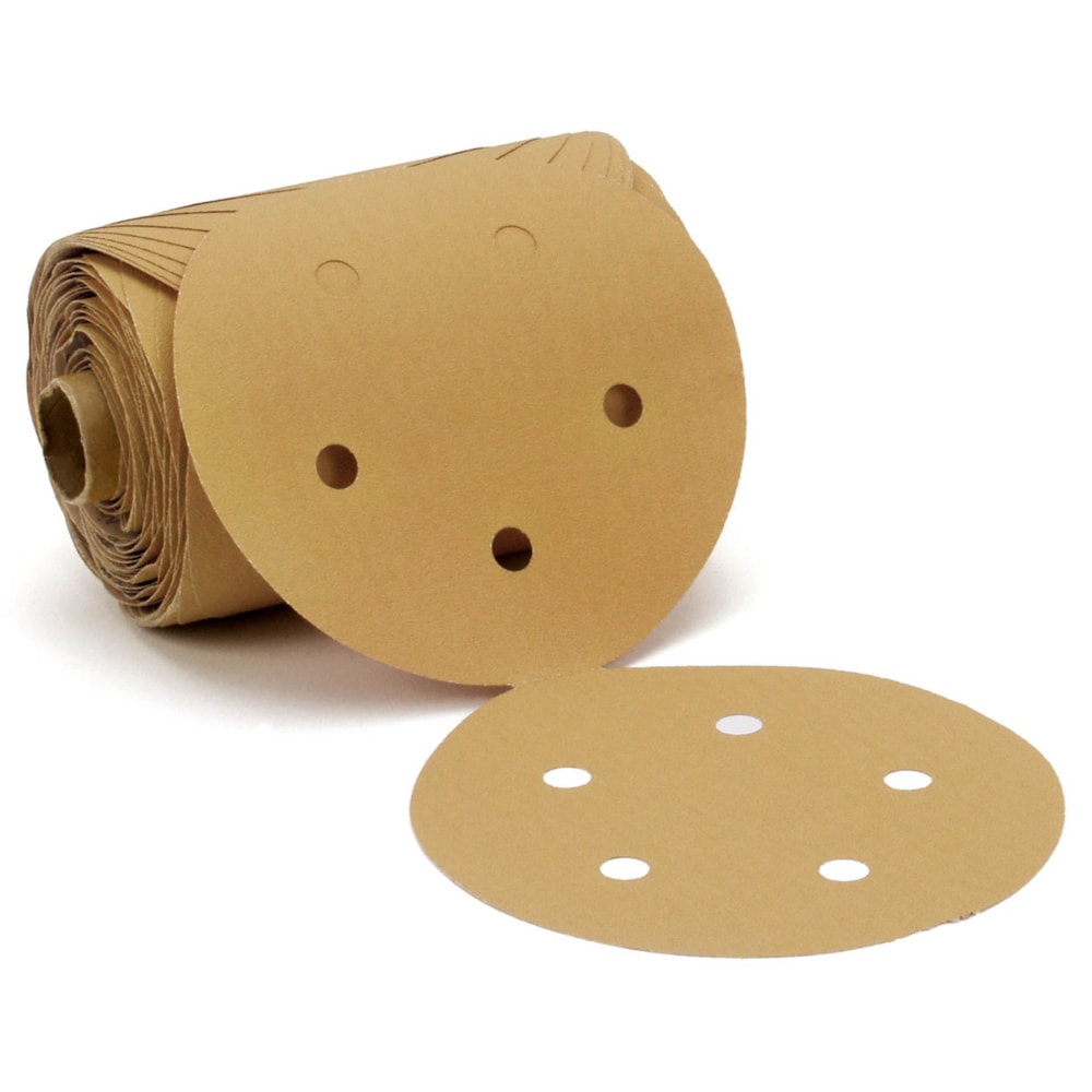 Stikit™ Paper D/F Disc Roll 236U, 5 in x NH 5 Holes P80 C-weight, 100 discs per roll 4 rolls per case