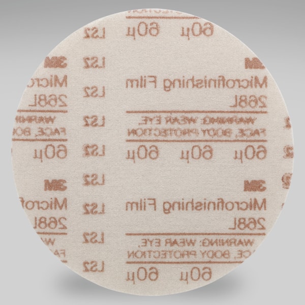 Hookit™ Microfinishing Film Type D Disc 268L, 5 in x NH 60 Micron, 500 per case