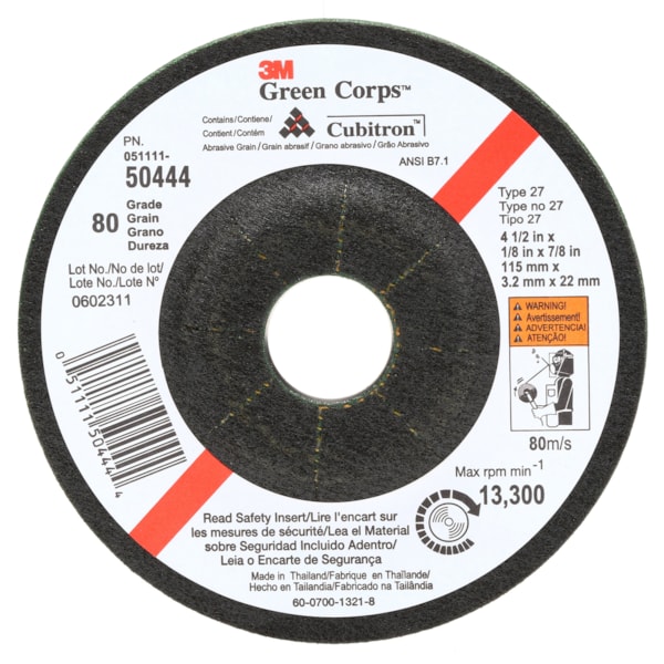 Green Corps™ Flexible Grinding Wheel, 7 in x 1/8 in x 7/8 in 36, 20 per inner 20 per case