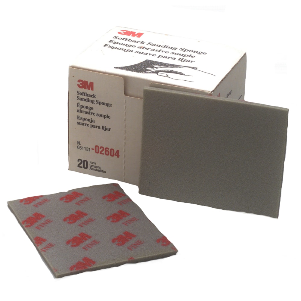 Softback Sanding Sponge, 02604, 4 1/2 in x 5 1/2 in, Fine, 20 sponges per box 6 boxes per case