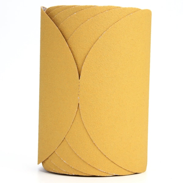 Stikit™ Gold Film Disc Roll, 01363, 6 in, P80, 100 discs per roll, 4 rolls per case