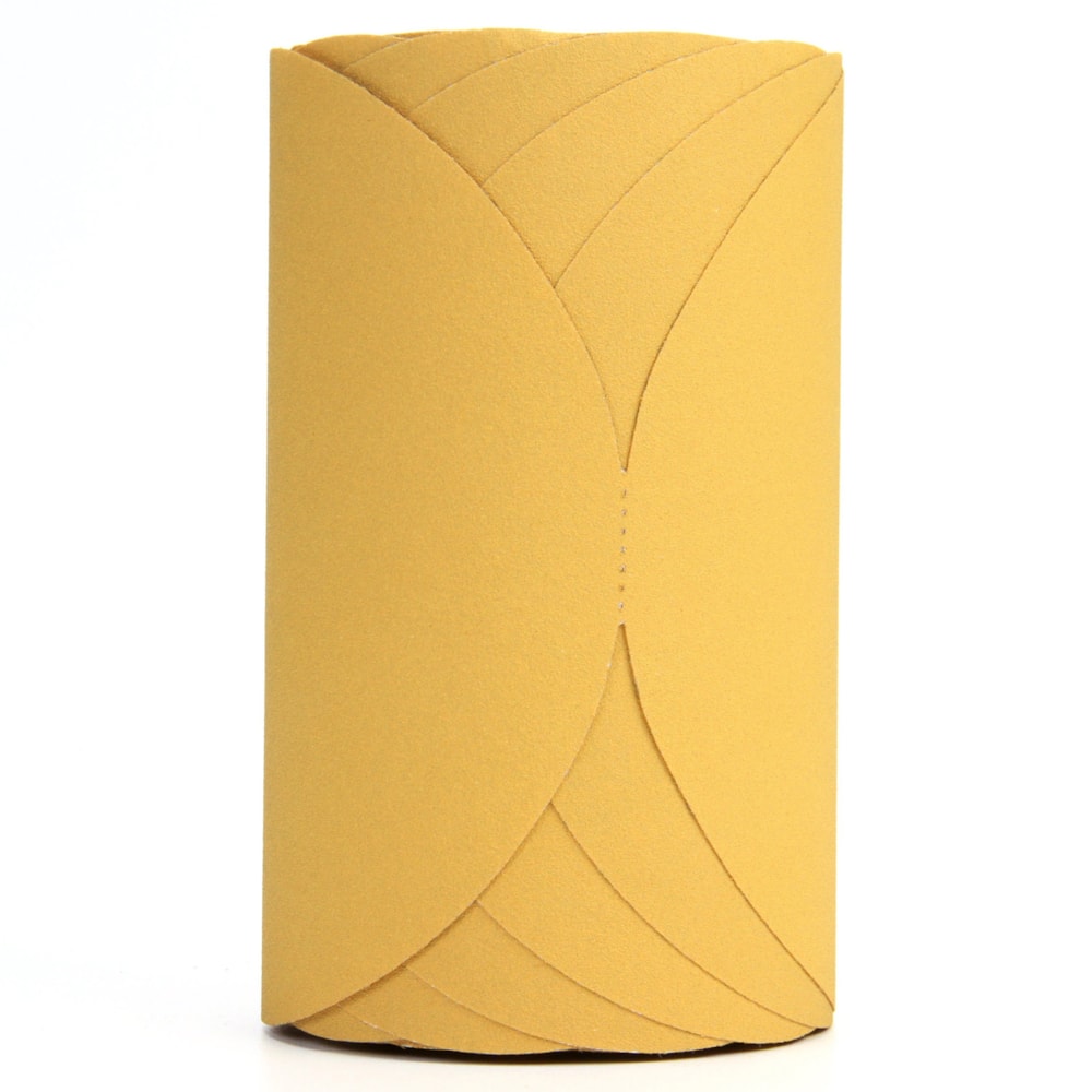 Stikit™ Gold Film Disc Roll, 01360, 6 in, P150, 125 discs per roll, 4 rolls per case