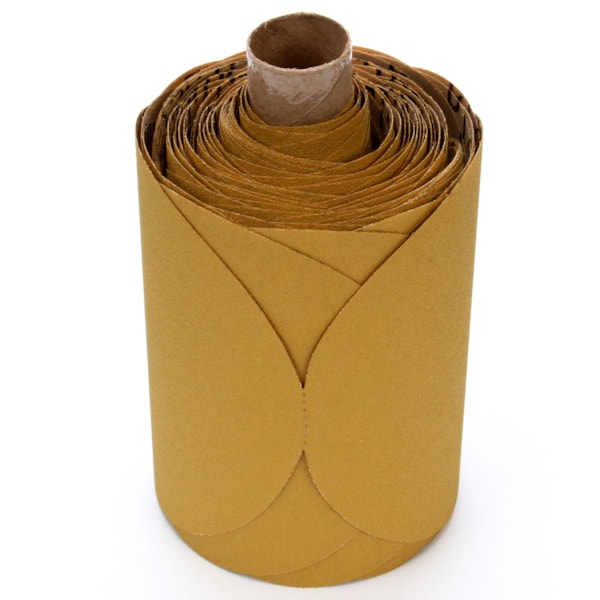 Stikit™ Gold Film Disc Roll, 01360, 6 in, P150, 125 discs per roll, 4 rolls per case